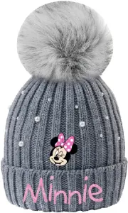 EPlus Dívčí zimní čepice - Minnie Mouse šedá Velikost kšiltovka: 52