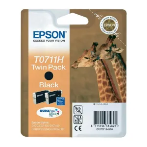EPSON T0711 (C13T07114H10) - originální cartridge, černá, 2x11,1ml