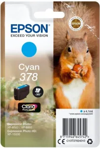 EPSON T3782 (C13T37824010) - originální cartridge, azurová, 4,1ml