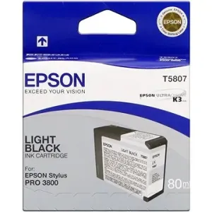 EPSON T5807 (C13T580700) - originální cartridge, světle černá, 80ml
