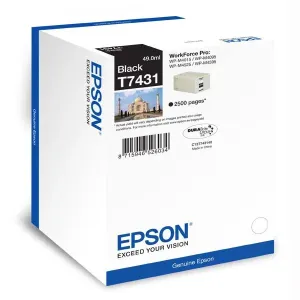 EPSON T7431 (C13T74314010) - originální cartridge, černá, 2500 stran
