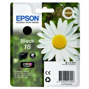 EPSON T1801 (C13T18014022) - originální cartridge, černá, 5,2ml
