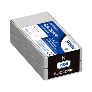 Epson SJIC22P(K) C33S020601 pro ColorWorks, černá (black) originální cartridge #326136