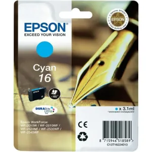 EPSON T1622 (C13T16224022) - originální cartridge, azurová, 3,1ml