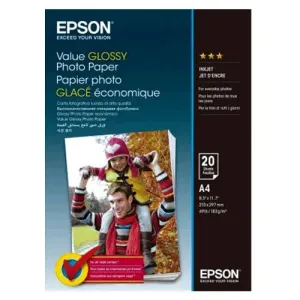 Epson C13S400035 Value Glossy Photo Paper, bílý lesklý foto papír, A4, 200 g/m2, 20 ks, C13S400035