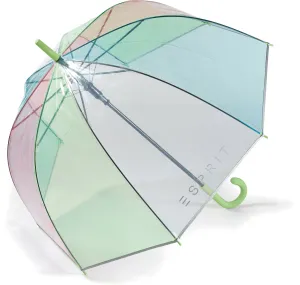 Esprit Deštník Transparent Long AC Domeshape Rainbow 53161 green