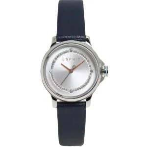 ESPRIT dámské hodinky Bent Silver Dark Blue ES1L144L0025