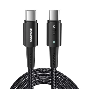 Kabel USB-C na USB-C 100W Essager 1m (černý)