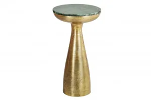 Estila Designový příruční stolek Elements kulatý zlatý 57cm