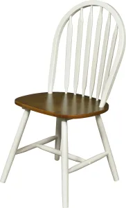 Estila Provence jídelní židle Felicita do jídelny z masivního dřeva hnědo-bílé barvy 92cm