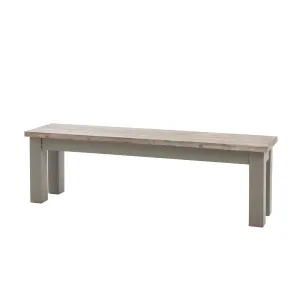 Estila Provensálská jídelní lavice Greytone v hnědo-šedém provedení z masivního dřeva 150cm #5952310