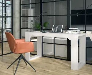 Estila Moderní minimalistický kancelářský stůl Lyon z masivního dřeva 150cm