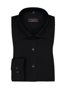 Nadměrná velikost: Eterna, Bavlněná košile s náprsní kapsou, modern fit černá #4902687