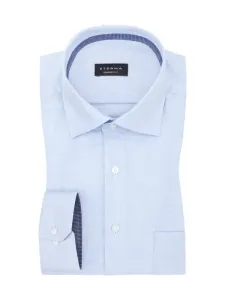 Nadměrná velikost: Eterna, Business košile s náprsní kapsou, vzorovaná, comfort fit Světle Modrá