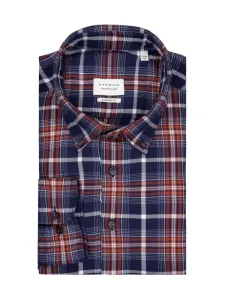 Nadměrná velikost: Eterna, Flanelová košile s glenčekovým vzorem, comfort fit Námořnická Modrá #5441042