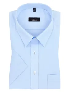 Nadměrná velikost: Eterna, Košile s krátkým rukávem z bavlny, nežehlivá úprava, comfort fit Modrá