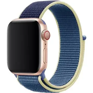 Eternico Airy pro Apple Watch 42mm / 44mm / 45mm / Ultra 49mm Aura Blue and Gold edge