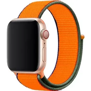 Eternico Airy pro Apple Watch 42mm / 44mm / 45mm / Ultra 49mm Coral Orange and Brown edge