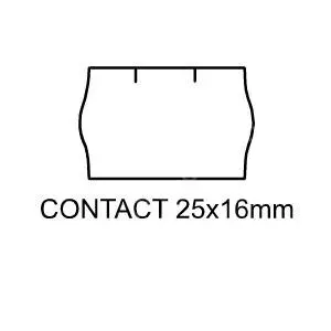 Etikety Contact 25x16mm bílé oblé
