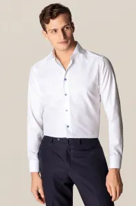 Košile Eton pánská, bílá barva, slim, s klasickým límcem #1950068