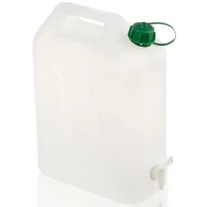 Kanystr na vodu s plastovým kohoutkem (plastový, 20l, bílý)
