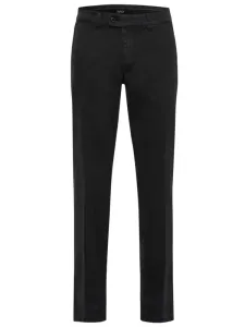 Nadměrná velikost: Eurex, Bavlněné kalhoty s hladkou přední částí, podíl streče černá #5276104