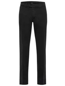 Nadměrná velikost: Eurex, Bavlněné kalhoty s hladkou přední částí, podíl streče černá #5276105