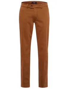 Nadměrná velikost: Eurex, Bavlněné kalhoty s hladkou přední částí, podíl streče Hnědá #5276157