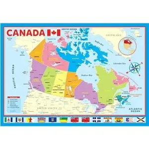 Eurographics Puzzle Mapa Kanady 200 dílků