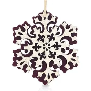 EUROLAMP Vánoční dekorace Závěsná sněhová vločka, dřevěná #5878373