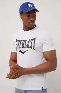 Bavlněné tričko Everlast bílá barva, s potiskem