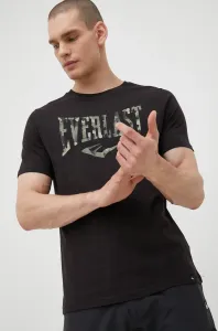 Bavlněné tričko Everlast černá barva, s potiskem #2027671