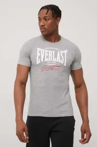 Tričko Everlast pánský, šedá barva, melanžový