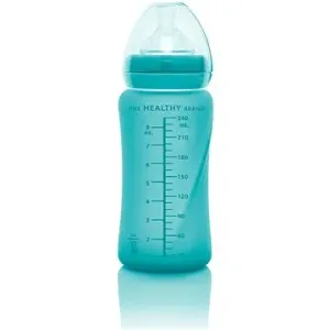 Everyday Baby láhev sklo s teplotním senzorem 240 ml Turquoise
