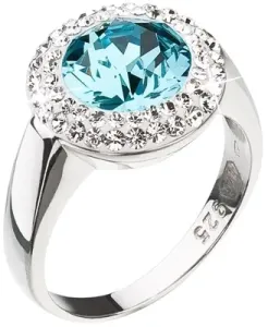Evolution Group Stříbrný prsten s modrým krystalem Swarovski 35026.3 58 mm