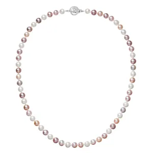 Evolution Group Perlový náhrdelník z říčních perel se zapínáním z bílého 14 karátového zlata 822004.3/9270B multi