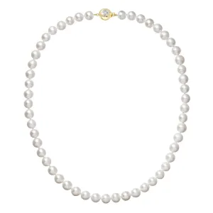 Evolution Group Perlový náhrdelník z říčních perel se zapínáním ze 14 karátového zlata 922003.1/9270A bílý