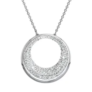 Evolution Group Stříbrný náhrdelník s krystaly Swarovski bílý 32026.1