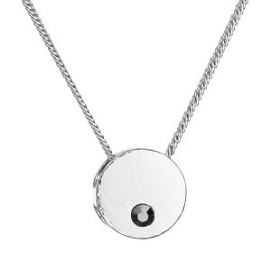 Evolution Group Stříbrný náhrdelník s krystaly Swarovski černý 32053.5