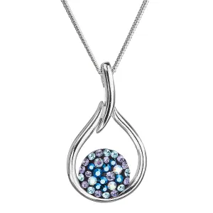 Evolution Group Nadčasový stříbrný náhrdelník s krystaly Swarovski 32075.3 Blue Style (řetízek, přívěsek)