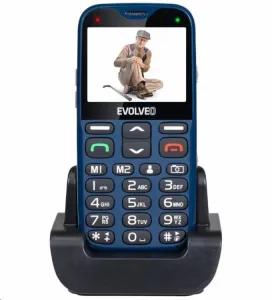 EVOLVEO EasyPhone XG, mobilní telefon pro seniory s nabíjecím stojánkem, modrá