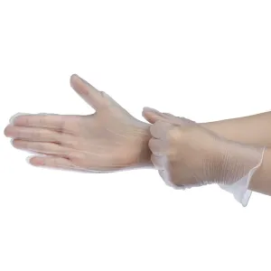 EXISPORT-PVC rukavice (100ks balenie) Bílá L