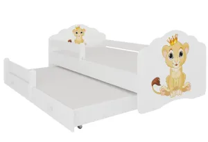 ArtAdrk Dětská postel CASIMO II | s přistýlkou ​​a zábranou Provedení: Lvík