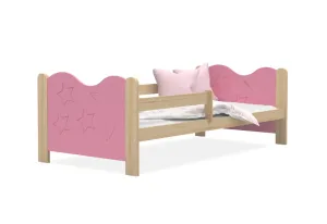 Expedo Dětská postel  MICKEY P1 + matrace + rošt ZDARMA, 160x80, borovice/růžová