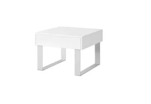 Expedo Konferenční stolek malý BRINICA, 63,5x45x63,5, bílá/bílý lesk #4271173