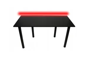Expedo Počítačový herní stůl CODE BIG B2 s LED, 160x73-76x80, černá/černé nohy + USB HUB