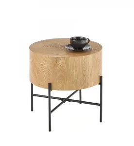 Expedo VÝPRODEJ Konferenční stolek AZALEIA-S, 45x45x45, dub přírodní/černá
