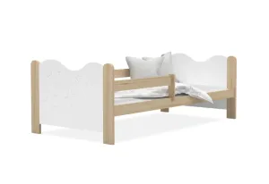 Expedo Dětská postel  MICKEY P1 + matrace + rošt ZDARMA, 160x80, borovice/bílá
