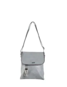 Dámská kabelka s třásněmi BERDINE šedá