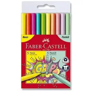 FABER-CASTELL Grip sada Neon a Pastel, 10 barev